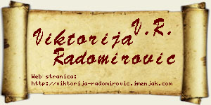 Viktorija Radomirović vizit kartica